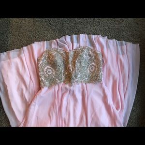 Bubblegum and Gold Formal.  Size 22